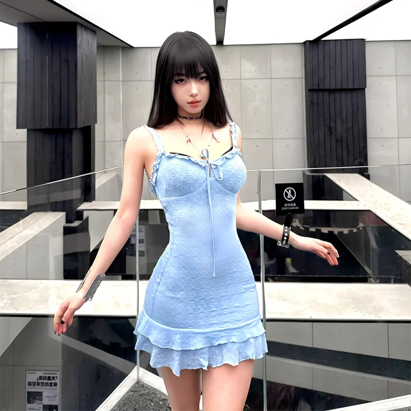 SISC Sleeveless Dress Women's Blue-2