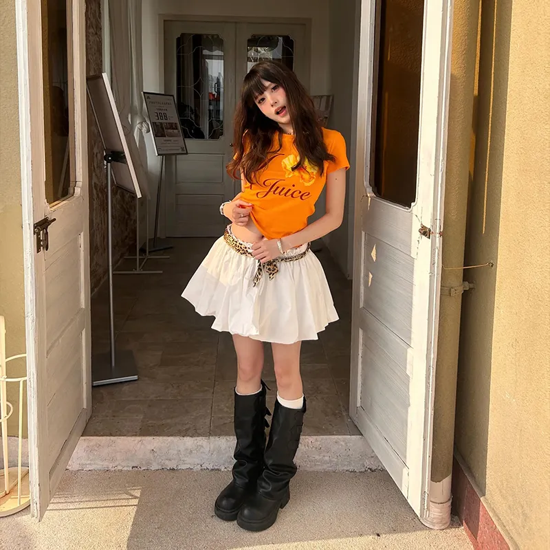 SISC T Shirts Women's Orange-5
