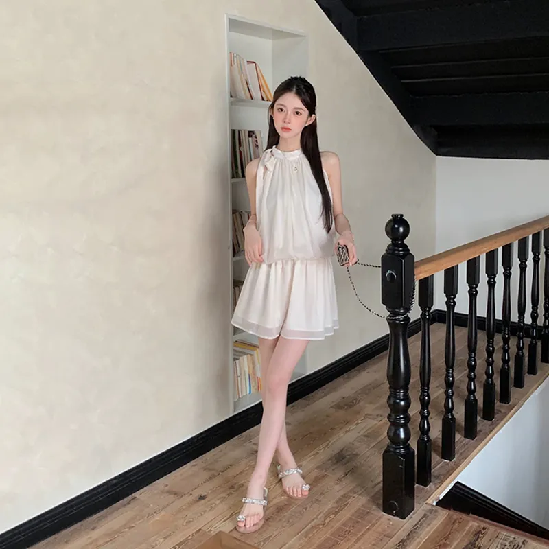 SISC Sleeveless Dresses Women's Apricot-5