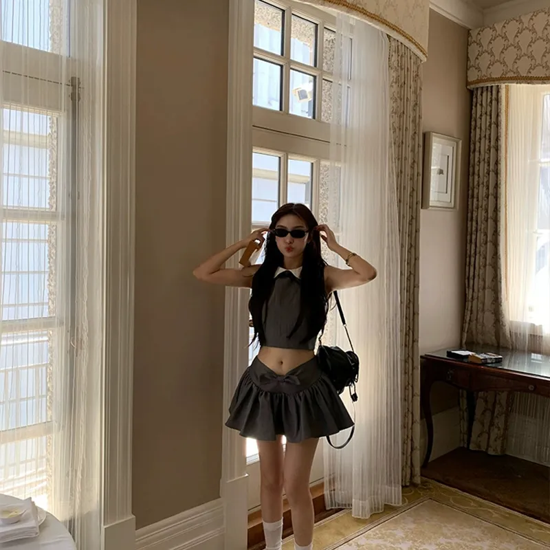 SISC Two Piece Skirt Sets Women's-5