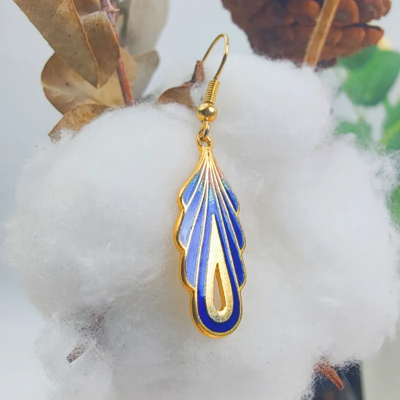 HONGQIAO Enamel Earrings Women's-4