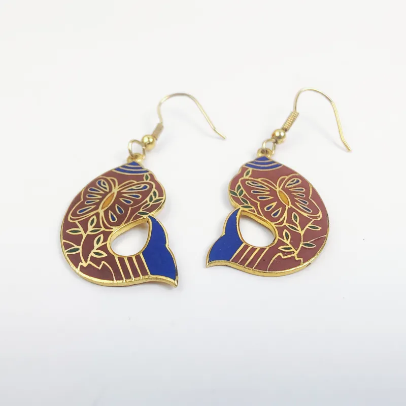 HONGQIAO Enamel Earrings Women's-3