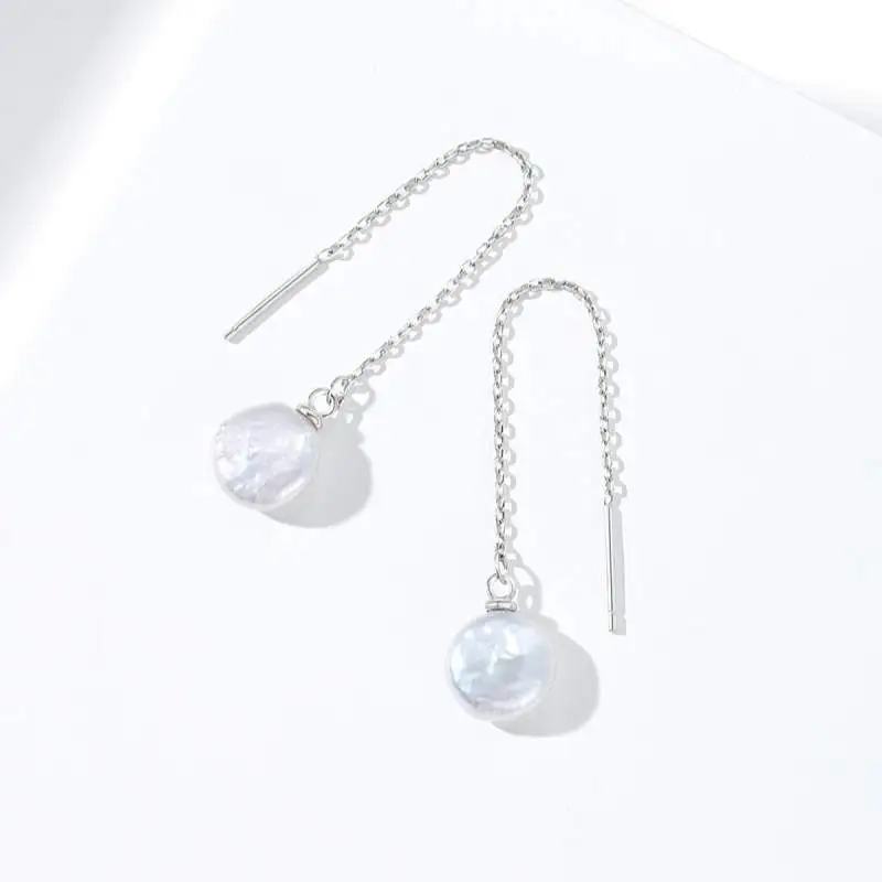 HONGQIAO S925 Silver Drop Earrings Women's-1