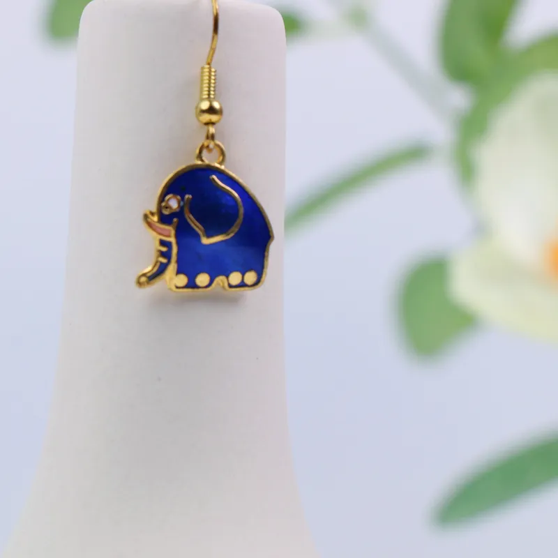 HONGQIAO Alloy Enamel Earrings Women's-14