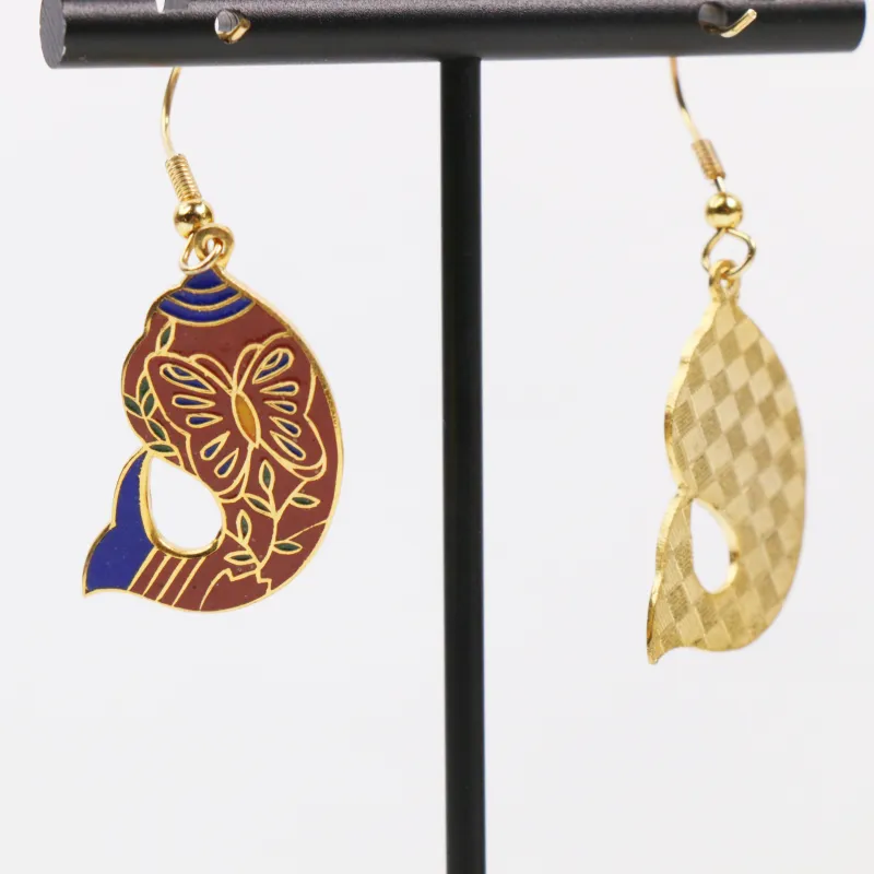 HONGQIAO Enamel Earrings Women's-4