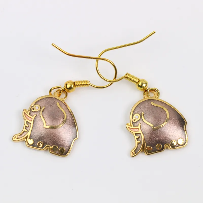 HONGQIAO Alloy Enamel Earrings Women's-6