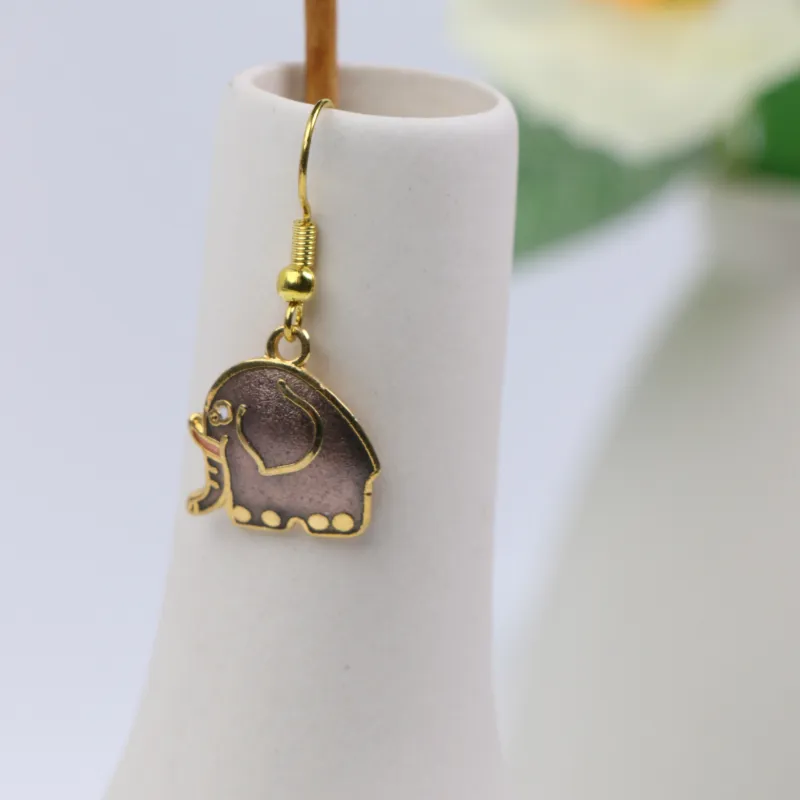 HONGQIAO Alloy Enamel Earrings Women's-8