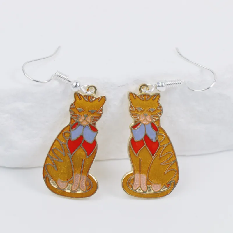 HONGQIAO Enamel Earrings Women's-6