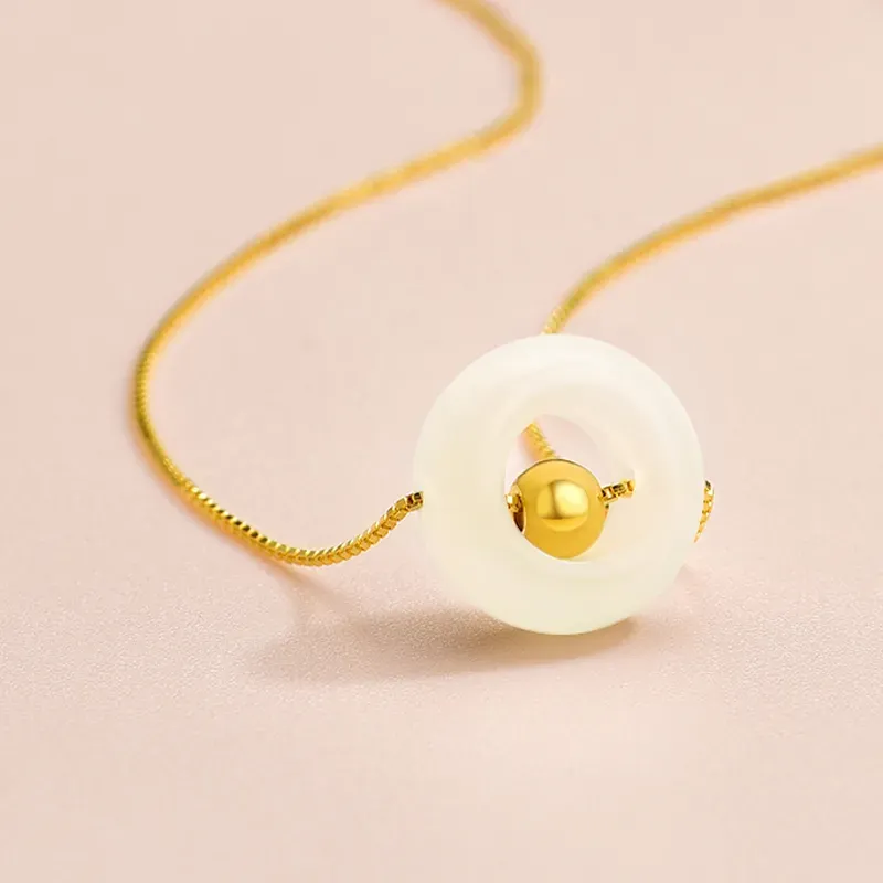 TIANJUE Chalcedony Jade Necklaces Unisex-1