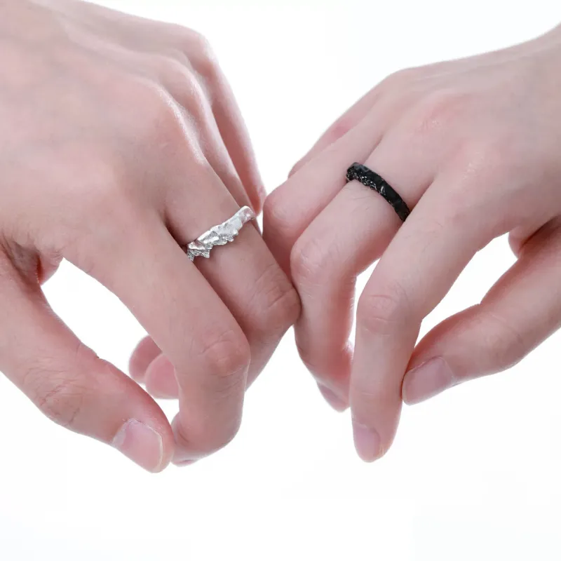 TIANJUE Alloy Silver Plated Rings Unisex-3