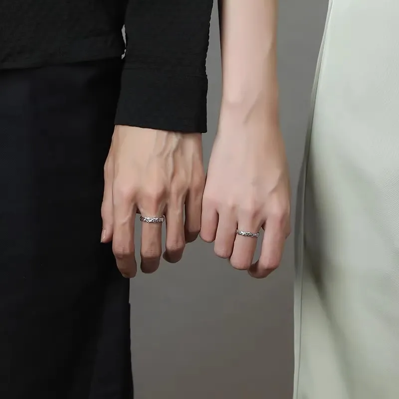 TIANJUE S999 Fine Silver Rings Unisex-5
