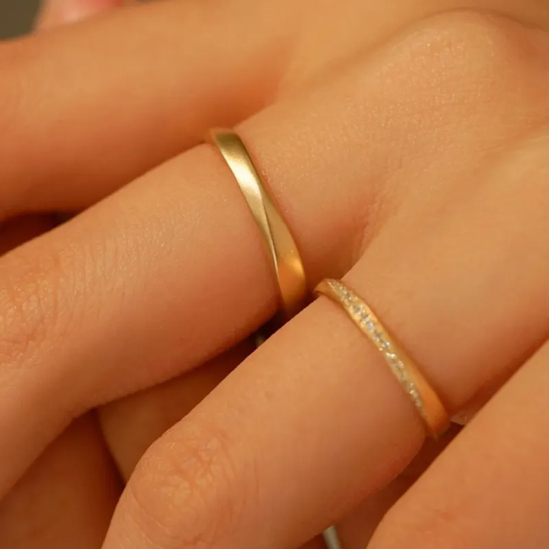 TIANJUE Synthetic Cubic Zirconia Rings Unisex-1