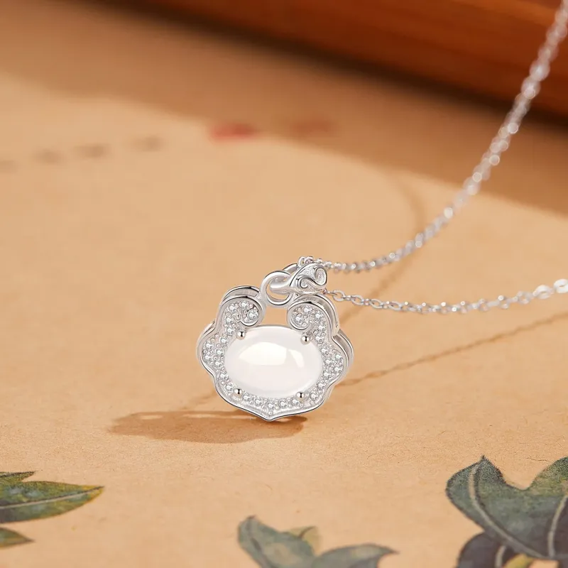 TIANJUE Natural Chalcedony Necklaces Unisex-2