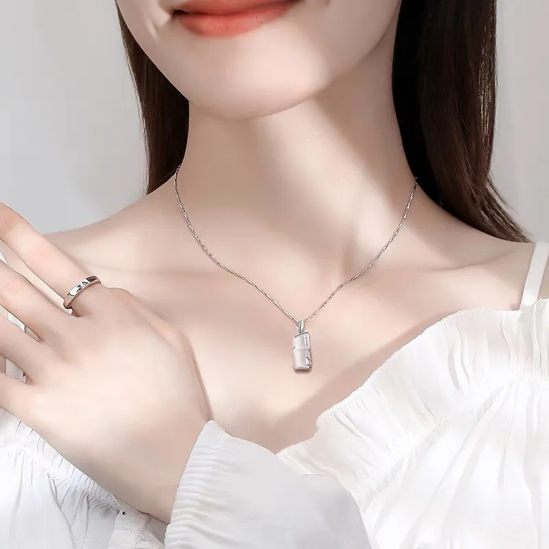 TIANJUE Natural Chalcedony Necklaces Unisex-4