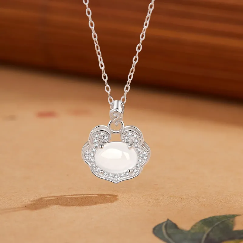 TIANJUE Natural Chalcedony Necklaces Unisex-1