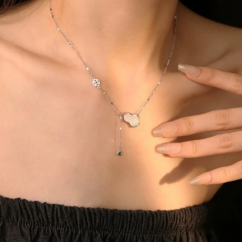 TIANJUE Natural Chalcedony Necklaces Unisex-2