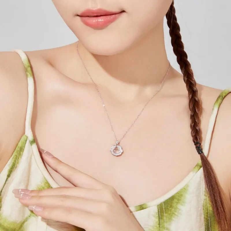 TIANJUE Natural Chalcedony Necklaces Unisex-3