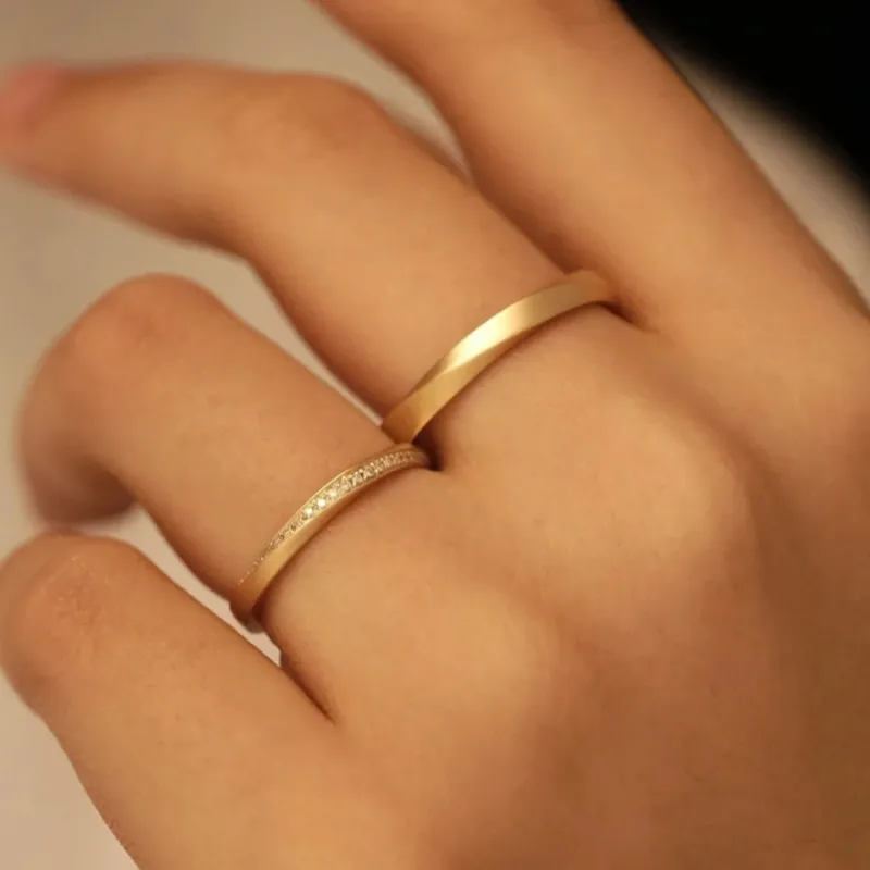 TIANJUE Synthetic Cubic Zirconia Rings Unisex-4