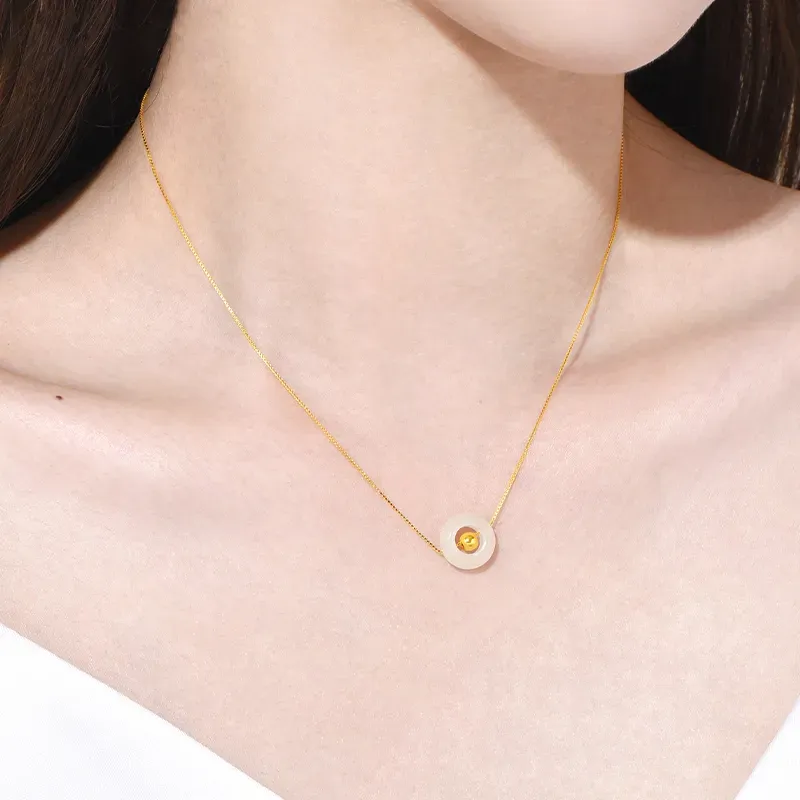 TIANJUE Chalcedony Jade Necklaces Unisex-3