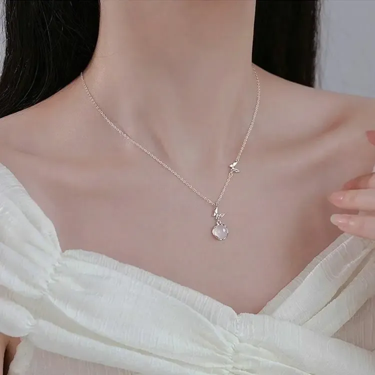 TIANJUE Natural Chalcedony Necklaces Unisex-4