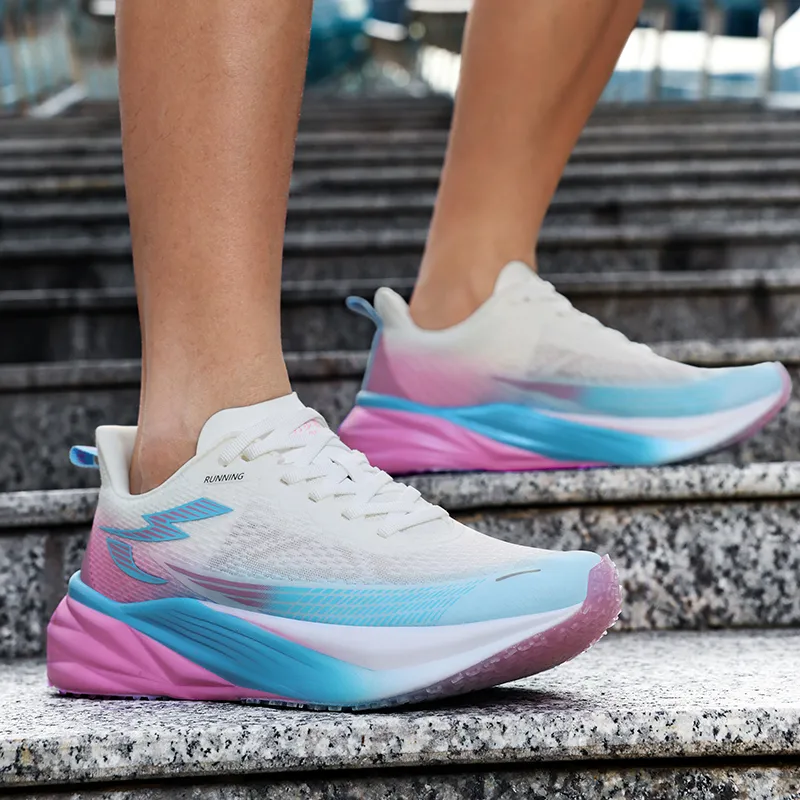 WANBUZHE Running Shoes Unisex Low Top Blue/Pink-6