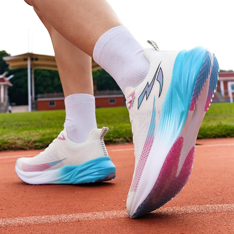 WANBUZHE Running Shoes Unisex Low Top Blue/Pink-7