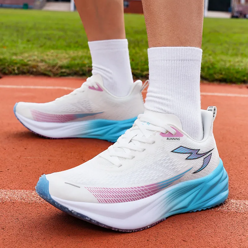 WANBUZHE Running Shoes Unisex Low Top Blue/Pink-6
