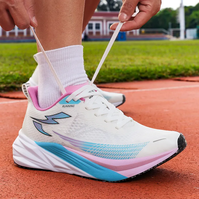 WANBUZHE Running Shoes Unisex Low Top Blue/Pink-5