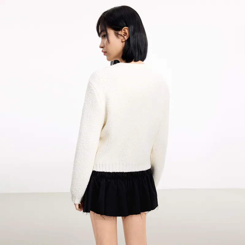 LINCchic Knitwear Women's Oyster White-3