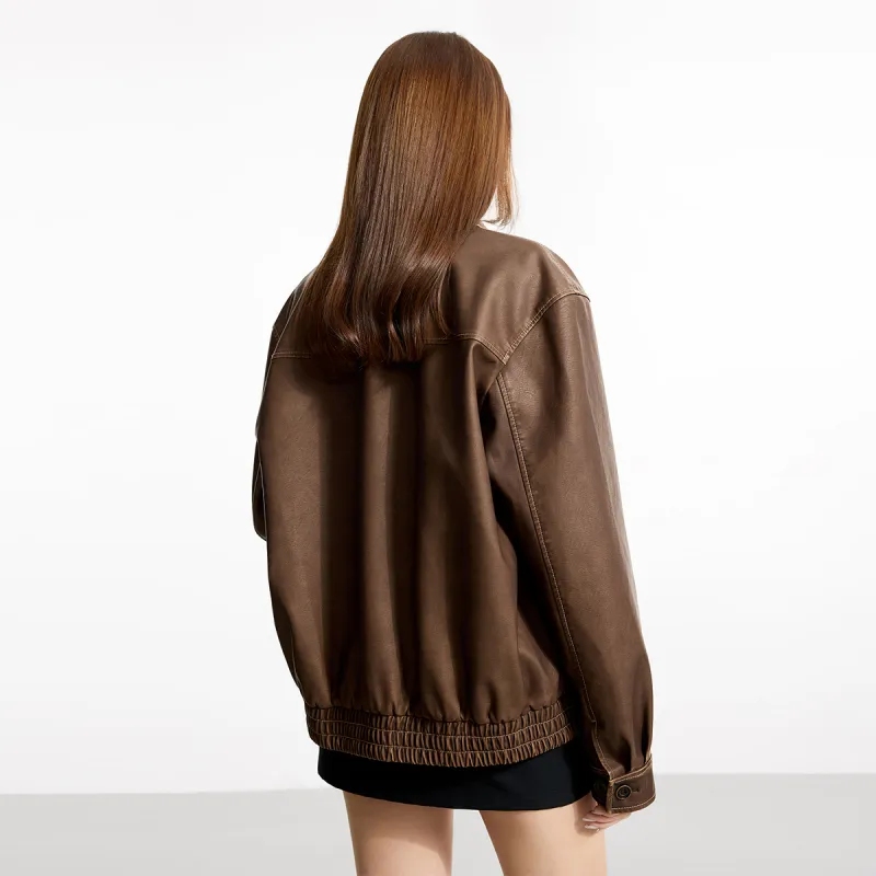 LINCchic Jackets & Coats Women's Washable Dark Brown-5