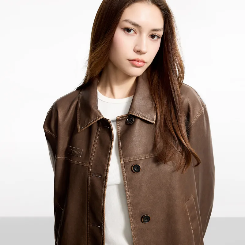 LINCchic Jackets & Coats Women's Washable Dark Brown-6