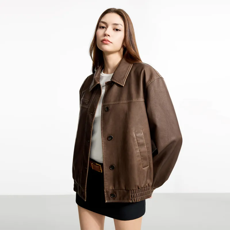 LINCchic Jackets & Coats Women's Washable Dark Brown-3