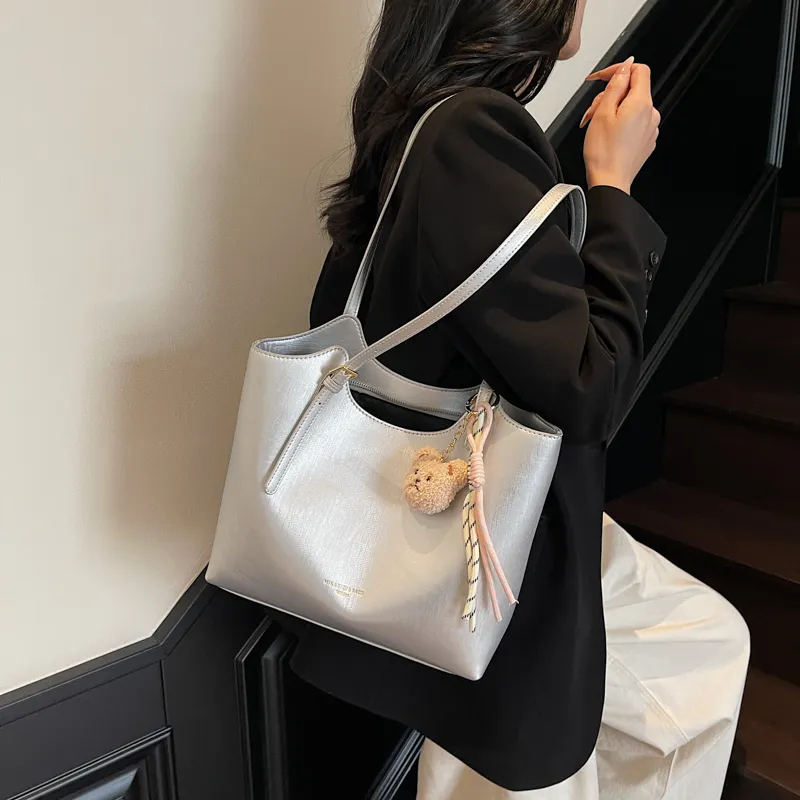 PINK·LAND PU Tote Bag Shoulder Bag Women's Multicolor-2