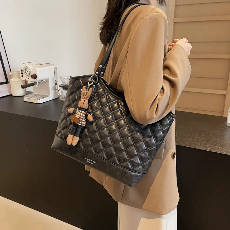 PINK·LAND PU Shoulder Bag Tote Shoulder Bag Women's Brown/Coffee/Black/Burgundy-19