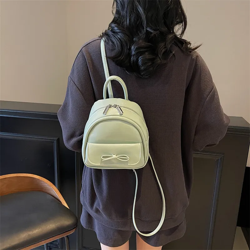 PINK·LAND PU Backpack Regular Women's Pink/Ecru/Silver/Green/Black-20
