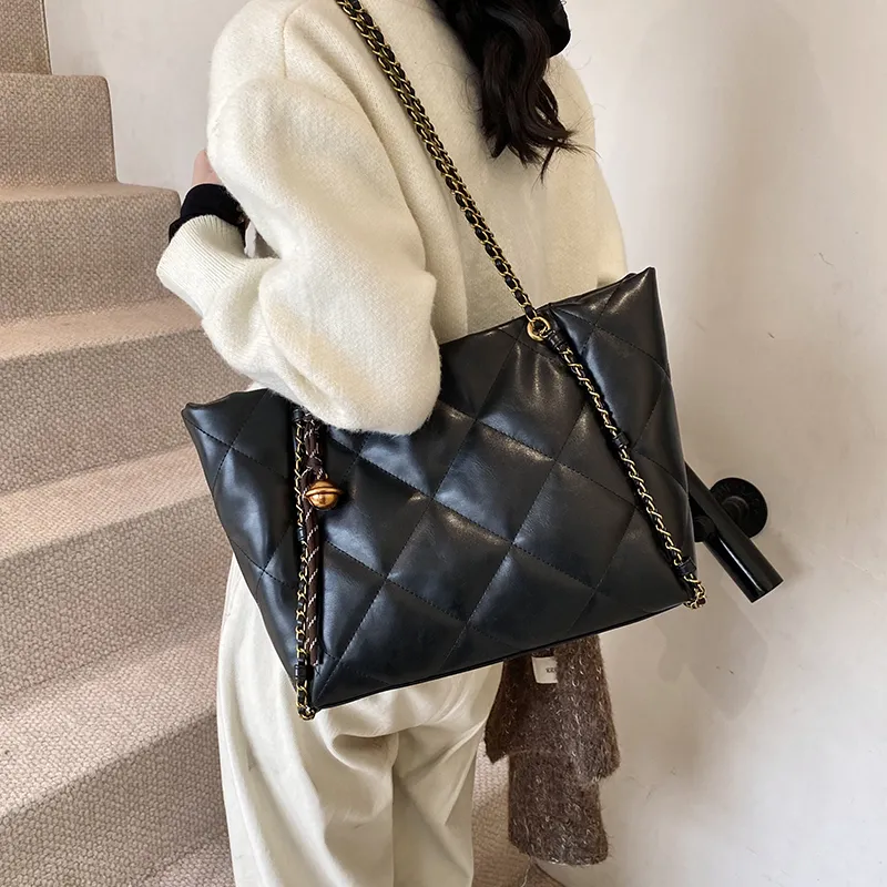 PINK·LAND PU Tote Bag Shopping Bag Crossbody Bag Shoulder Bag Women's Brown/Black/Coffee/Ecru-12