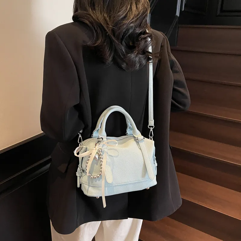 PINK·LAND PU One Shoulder Handbag Women's Black/Ecru/Yellow/Pink/Purple/Blue-41