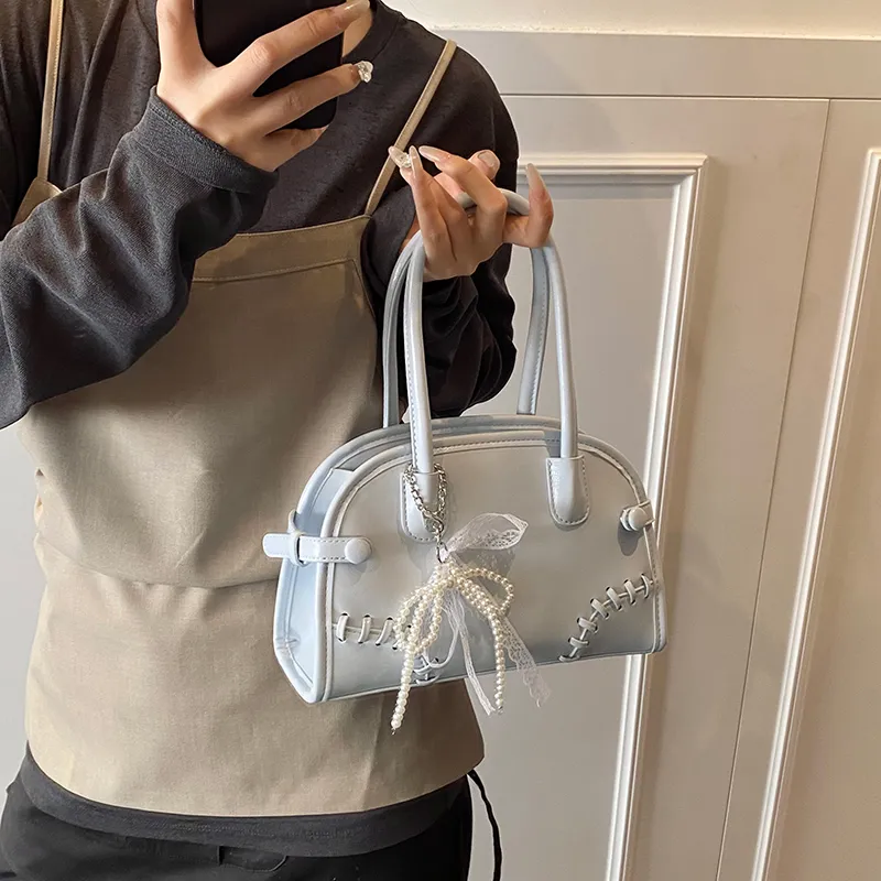 PINK·LAND PU Shoulder Bag, Crossbody Bag, Handbag Women's White/Pink/Blue-14
