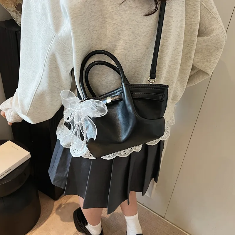 PINK·LAND PU Handbag Regular Women's Black/Pink/Ecru/Blue-3
