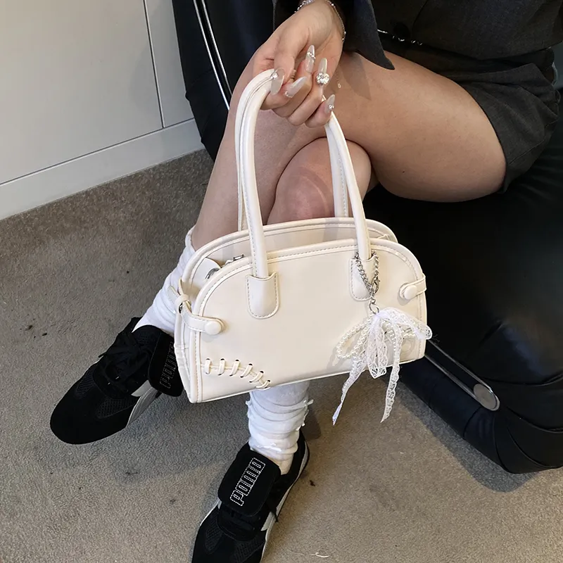 PINK·LAND PU Shoulder Bag, Crossbody Bag, Handbag Women's White/Pink/Blue-2
