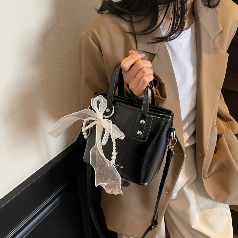 PINK·LAND PU Shoulder Bag, Crossbody Bag, Handbag Regular Women's Ecru/Black/Blue/Coffee-12