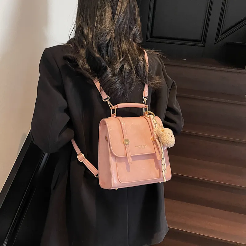 PINK·LAND PU Backpack Women's Multicolor-10