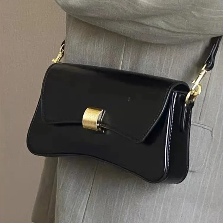 PINK·LAND PU Shoulder Bag Women's White/Black-7