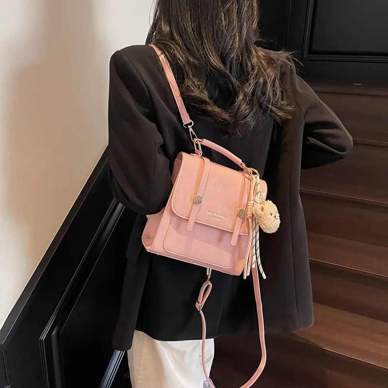 PINK·LAND PU Backpack Women's Multicolor-9