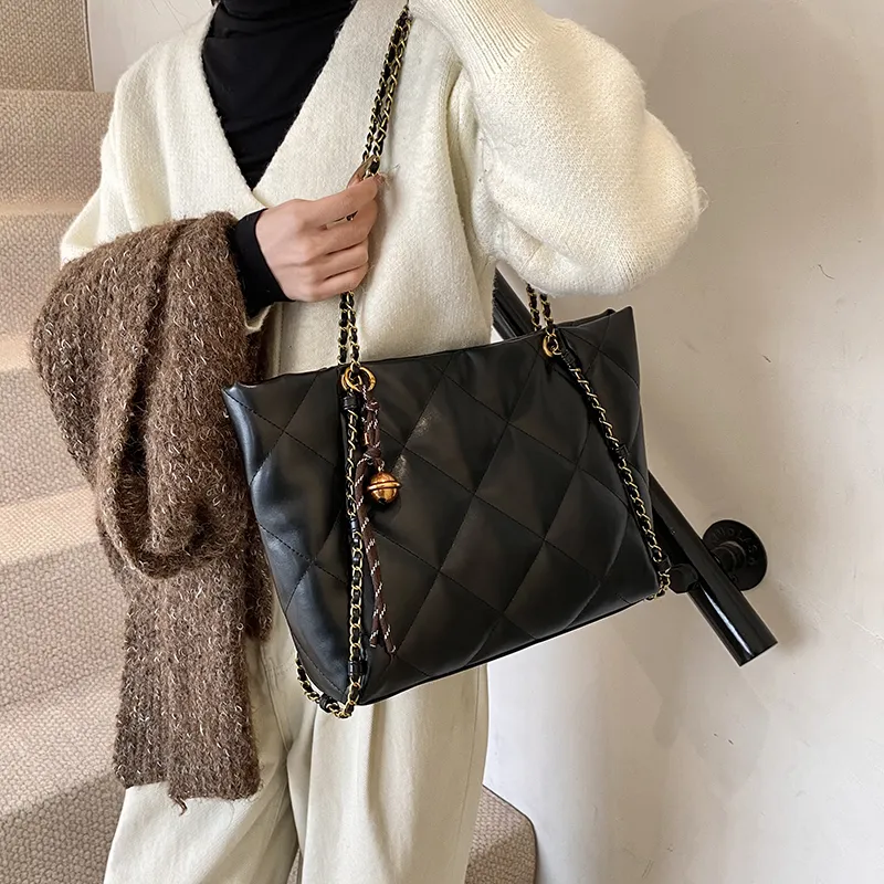 PINK·LAND PU Tote Bag Shopping Bag Crossbody Bag Shoulder Bag Women's Brown/Black/Coffee/Ecru-13