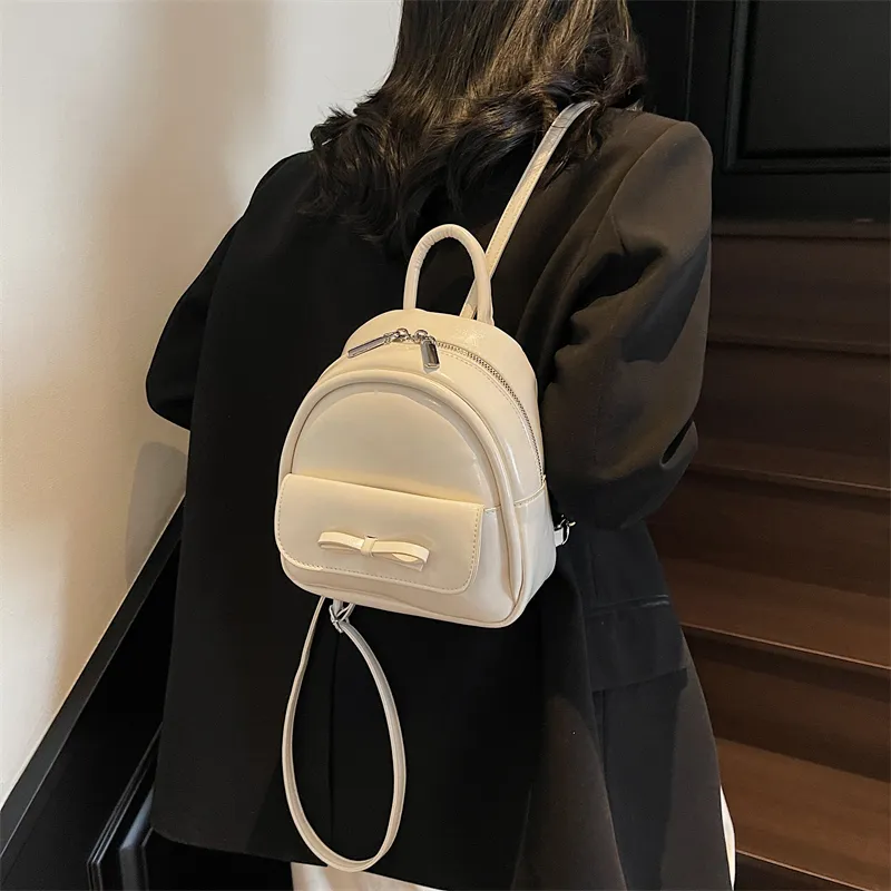 PINK·LAND PU Backpack Regular Women's Pink/Ecru/Silver/Green/Black-8