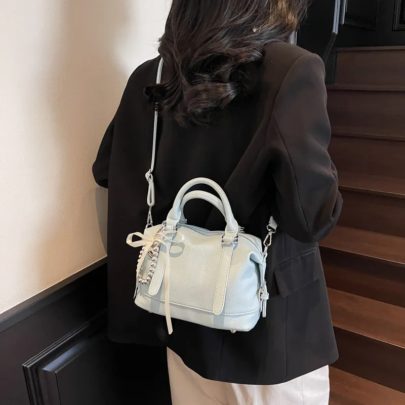 PINK·LAND PU One Shoulder Handbag Women's Black/Ecru/Yellow/Pink/Purple/Blue-40