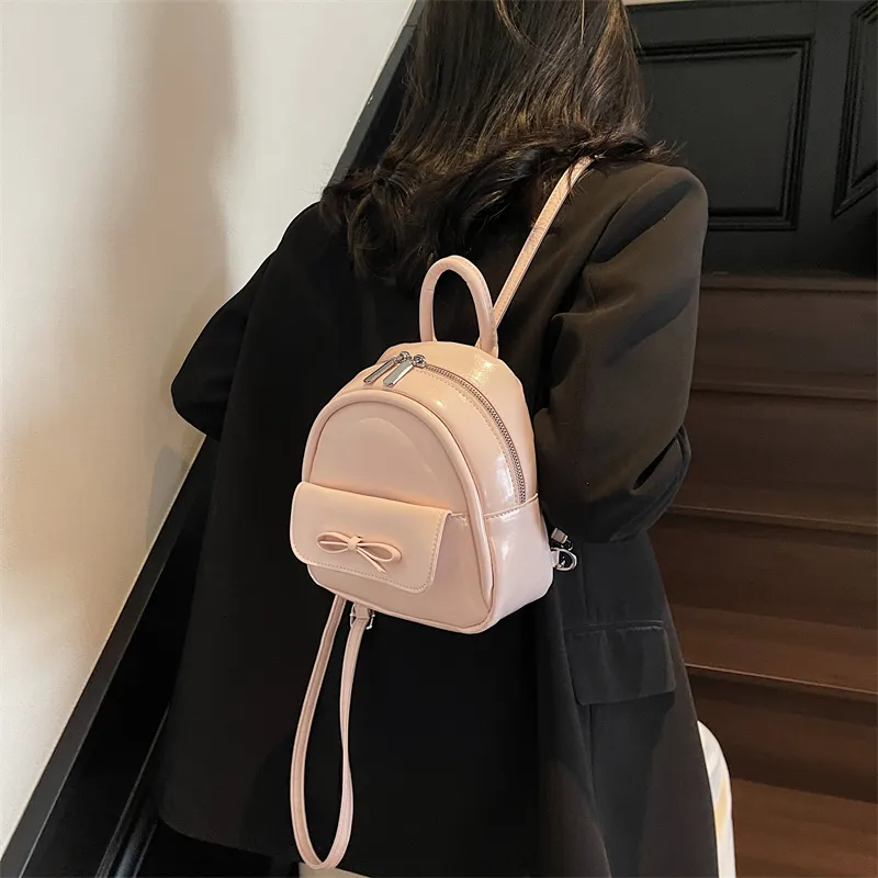 PINK·LAND PU Backpack Regular Women's Pink/Ecru/Silver/Green/Black-5