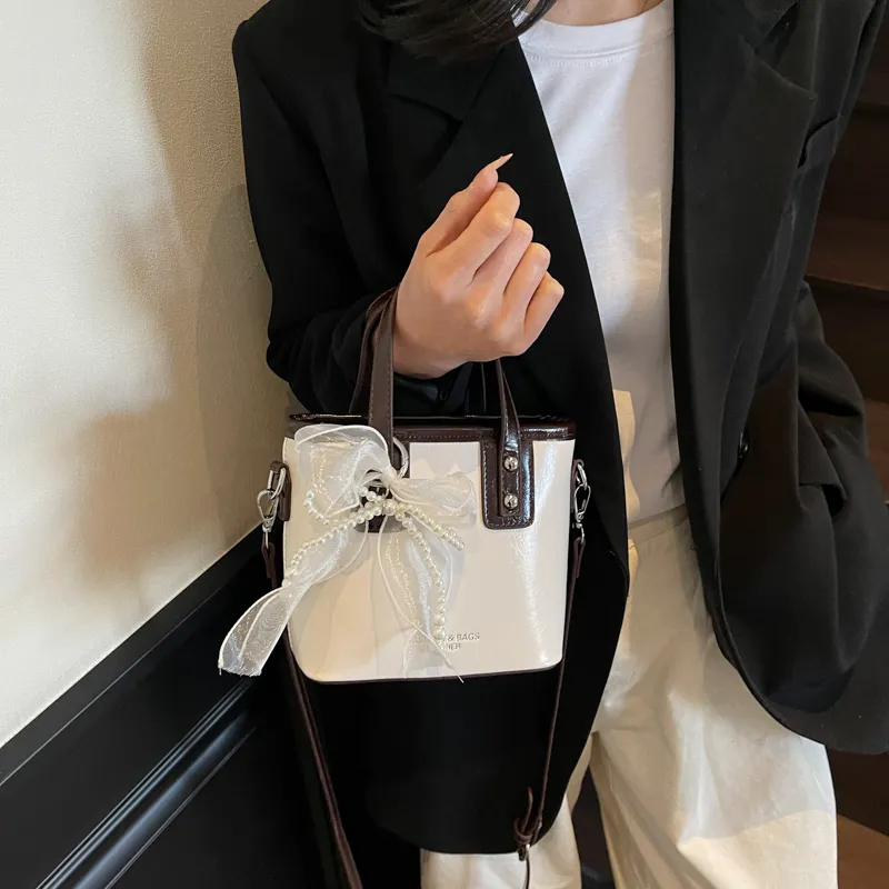 PINK·LAND PU Shoulder Bag, Crossbody Bag, Handbag Regular Women's Ecru/Black/Blue/Coffee-5