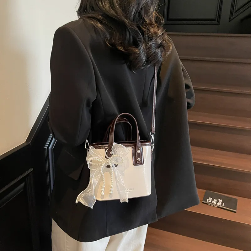 PINK·LAND PU Shoulder Bag, Crossbody Bag, Handbag Regular Women's Ecru/Black/Blue/Coffee-6